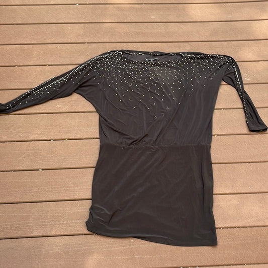 NWT WHITE House Black Market Long Sleeve Dress with Studs Women’s Size L
