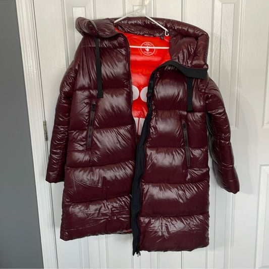 Save the Duck 100% Animal Free Synthetic Down Women's Deep Red Jacket Size 3/M-L