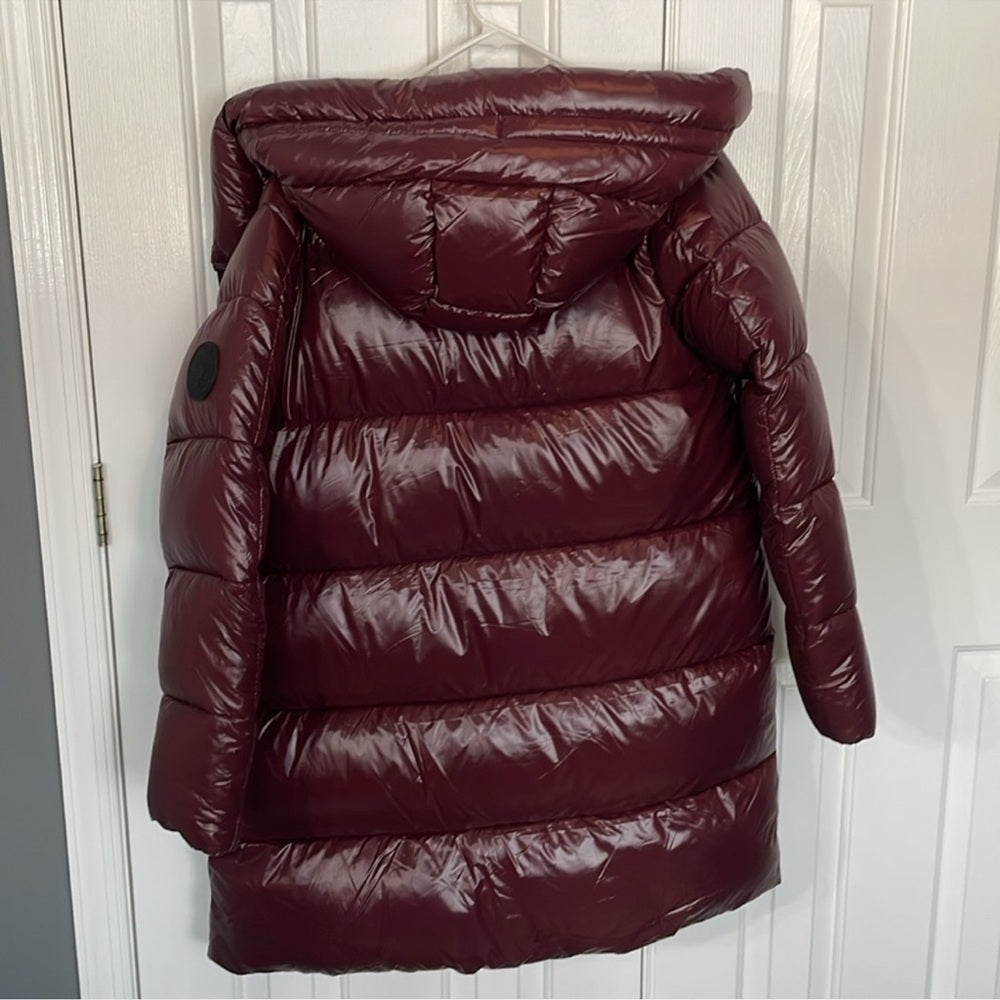 Save the Duck 100% Animal Free Synthetic Down Women's Deep Red Jacket Size 3/M-L