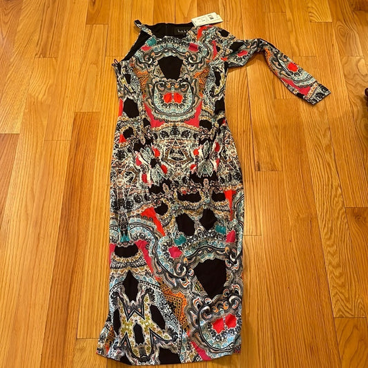 NWT Nicole Miller Collection One Shoulder Dress Size L