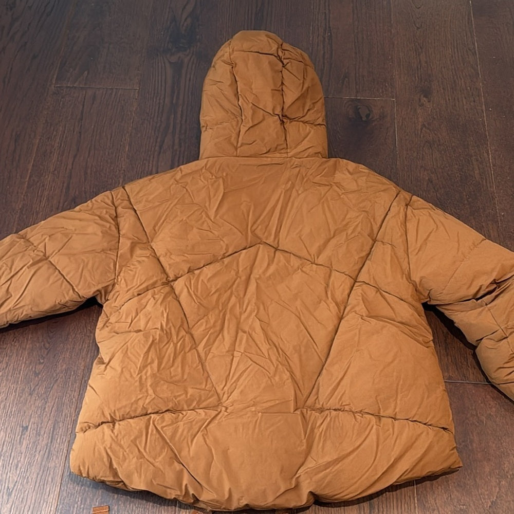 Essentiel Antwerp Women’s Brown Hooded Puffer Jacket Size Small