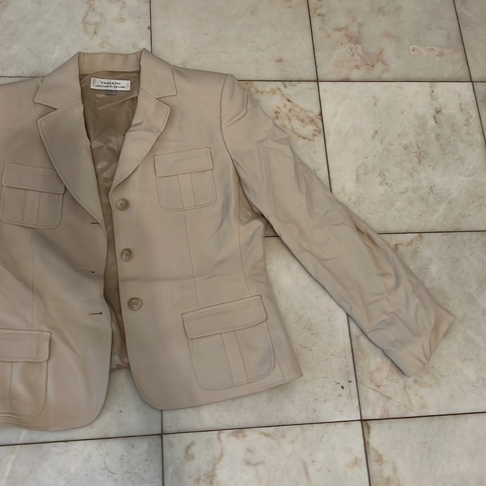 Tahari Women’s Tan pants suit, size 10