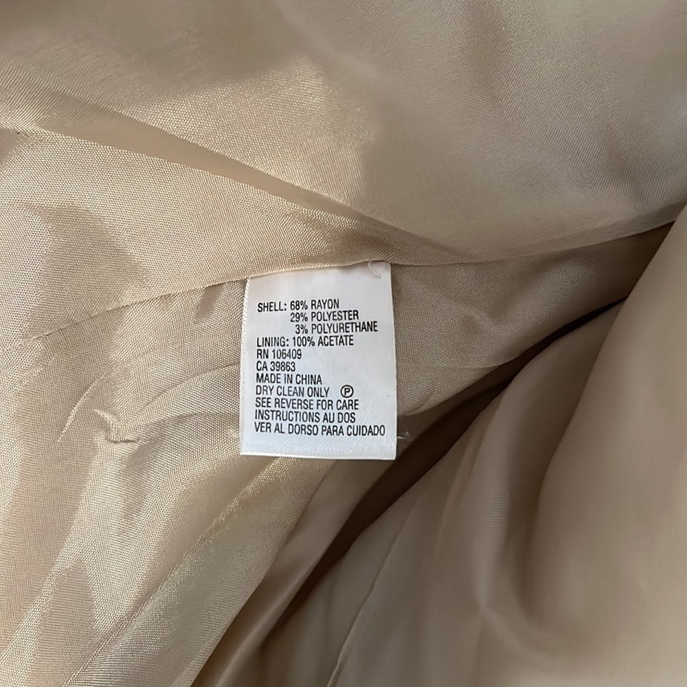 Tahari Women’s Tan pants suit, size 10