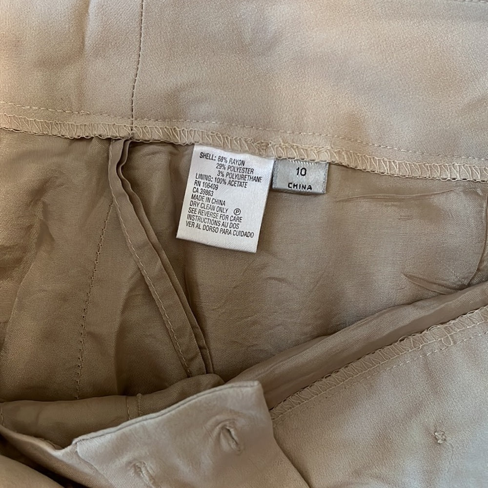 Tahari Women’s Tan pants suit, size 10