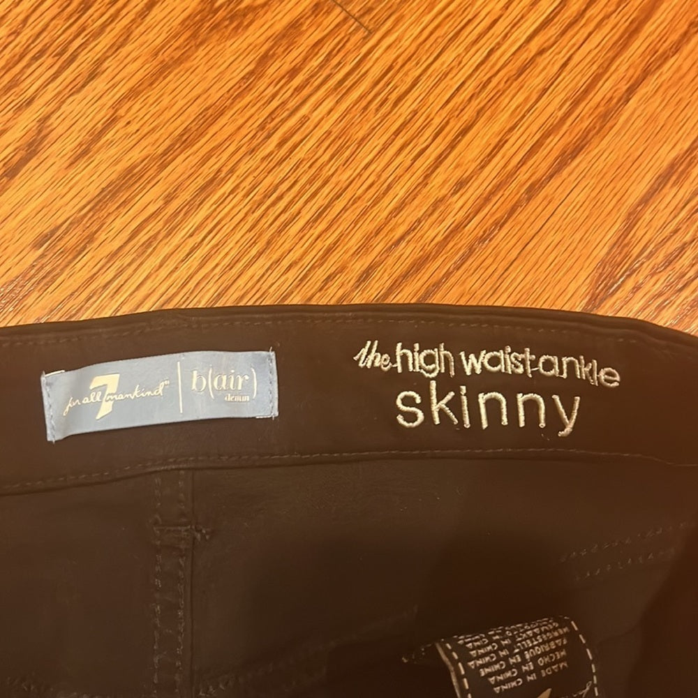 7 For All Mankind Woman’s High Waist Ankle Skinny Spandex Jeans Size 27