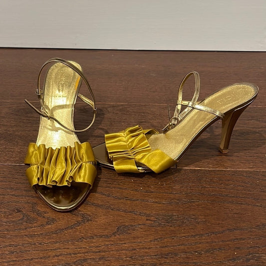 J. Crew Gold Sandals Size 8.5
