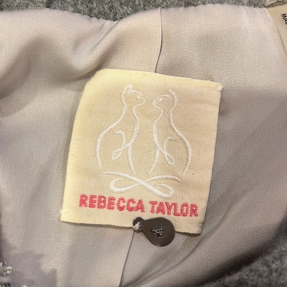 Rebecca Taylor Woman’s Grey Sweater Jacket Size 4