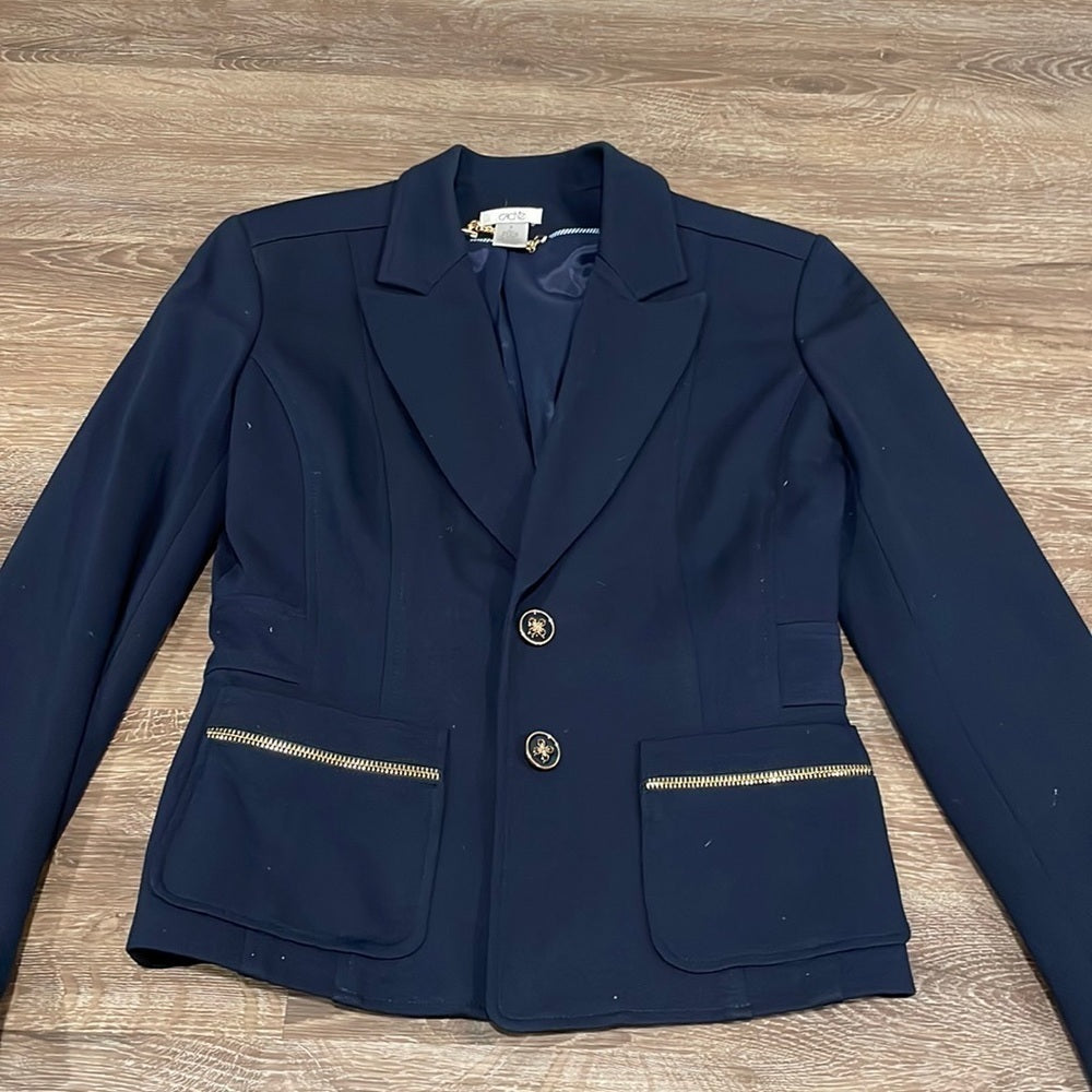 CACHÉ Women’s Dark Blue and Gold Blazer - 2