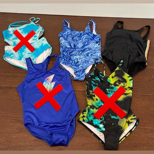 Girls Bundle of One Piece Bathing Suits Size 10