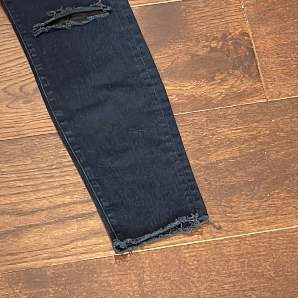 J Brand Dark Blue Jeans with Holes near Knee Size 29