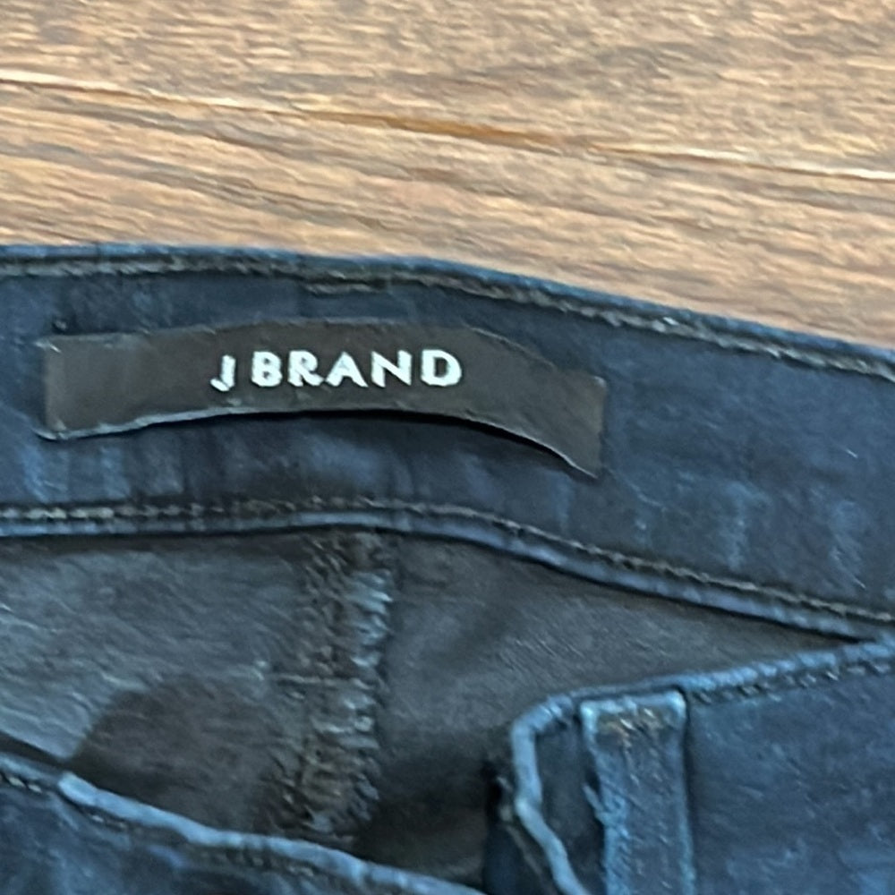 J Brand Dark Blue Jeans with Holes near Knee Size 29