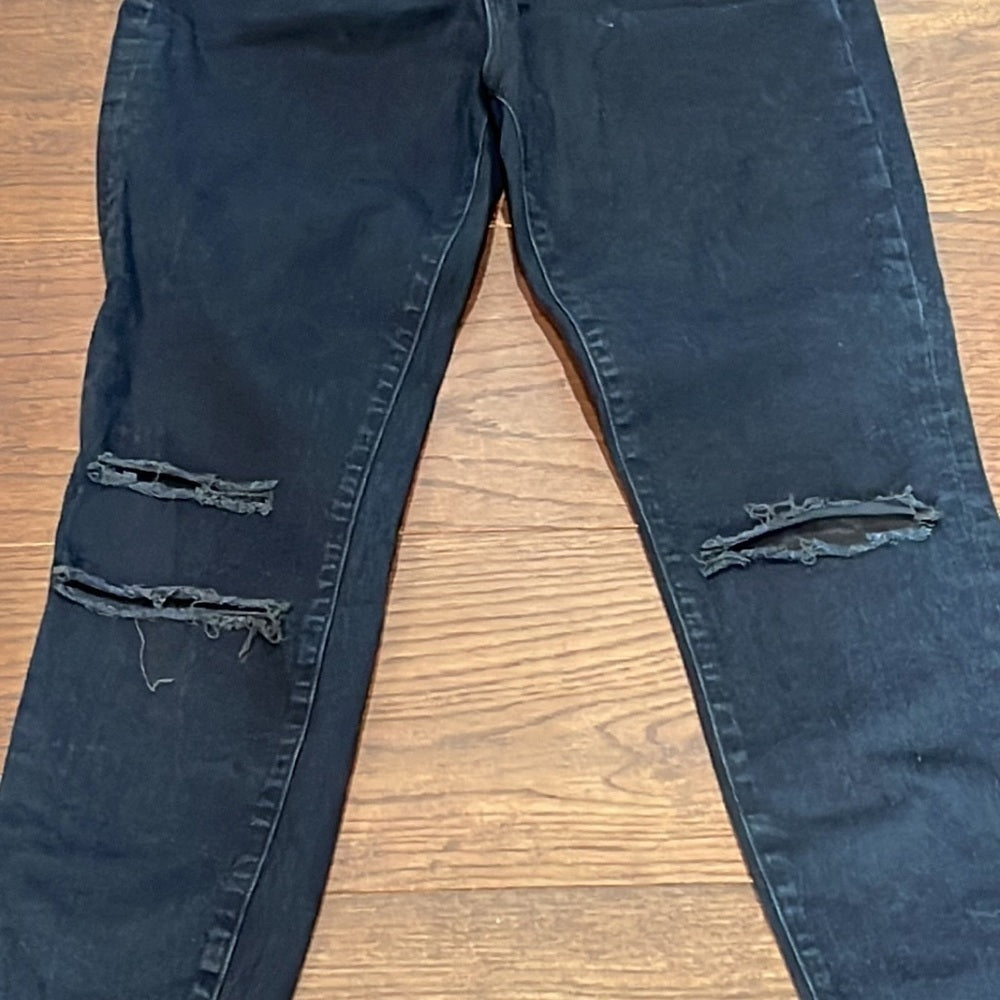 J Brand Dark Blue Jeans with Holes near Knee Size 29