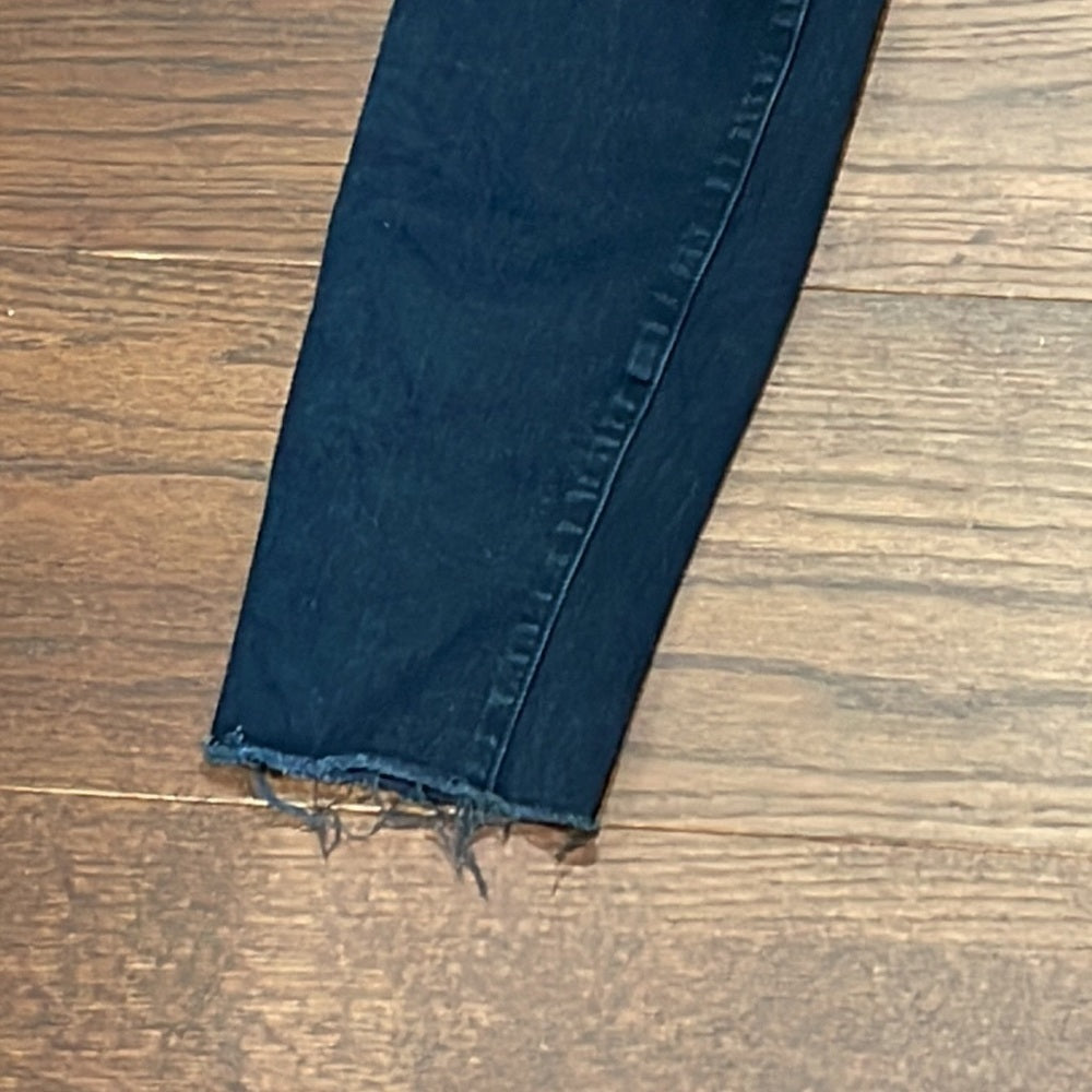 J Brand Dark Blue Jeans with Holes near Knee Size 29