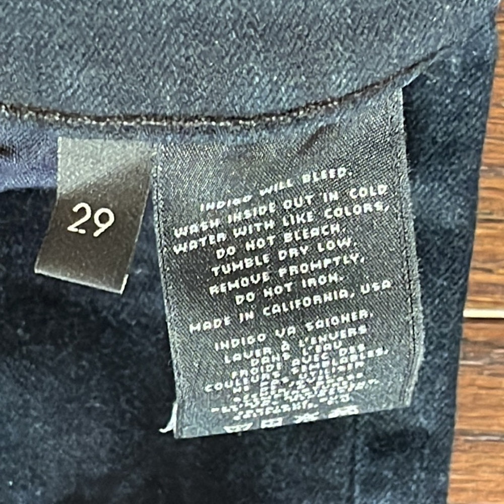 J Brand Dark Blue Jeans with Holes near Knee Size 29