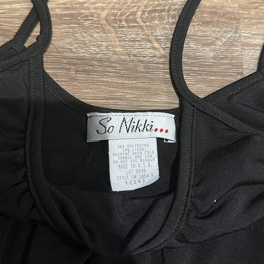 So Nikki Girl’s Black Flow Tank Top - Size Large