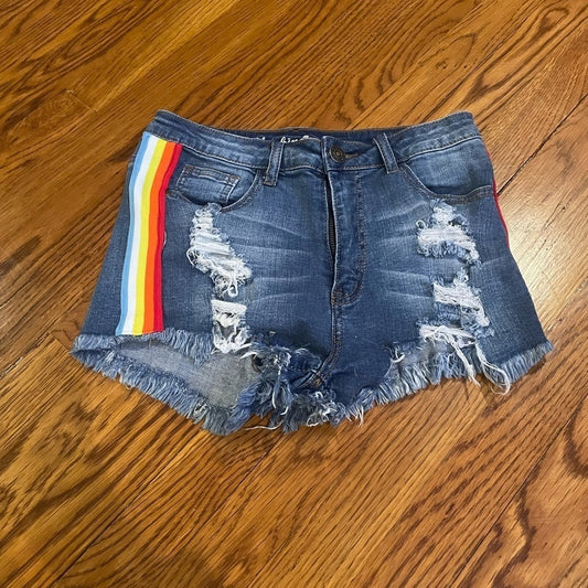 MACHINE Dark Blue Jean Shorts Size 28