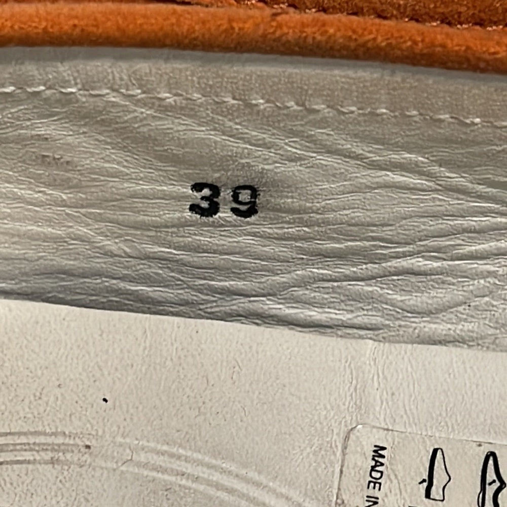 Tod’s Women’s Orange/Tan Suede Driving Shoes Size 39/9