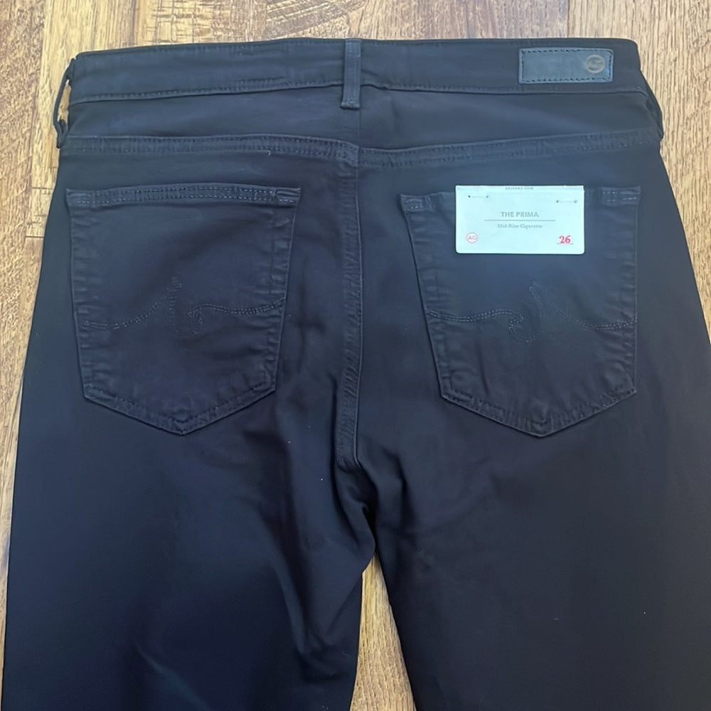 NWT Ag Adriano Goldschmied Woman’s The Prima Mid-Rise Cigarette Jeans Size 26R