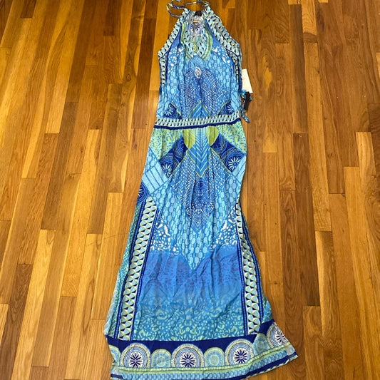 NWT Hale Bob Women’s Blur and Green Printed Maxi Dress Size M