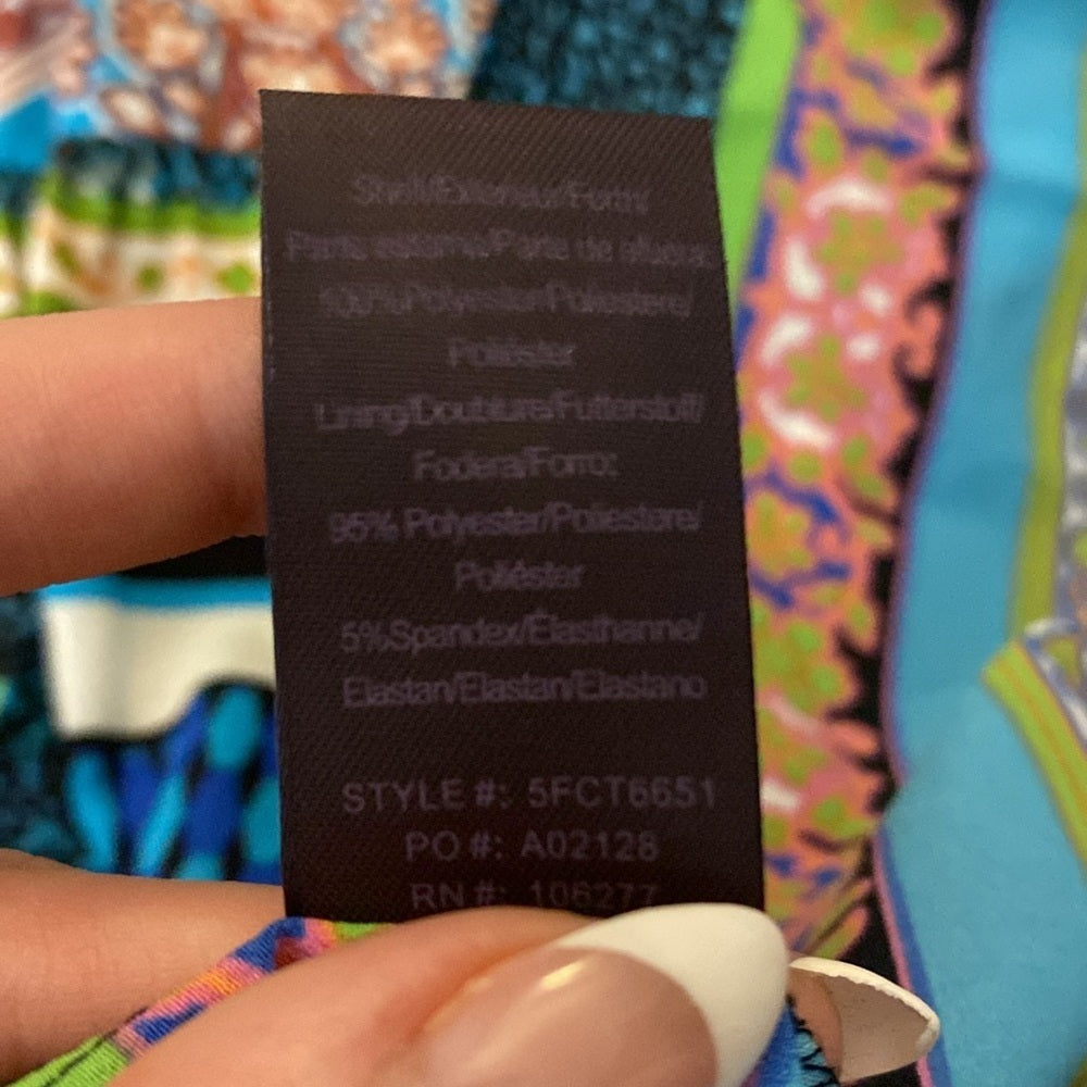 NWT Hale Bob Women’s Multicolored Printed Strapless Maxi Dress Size M