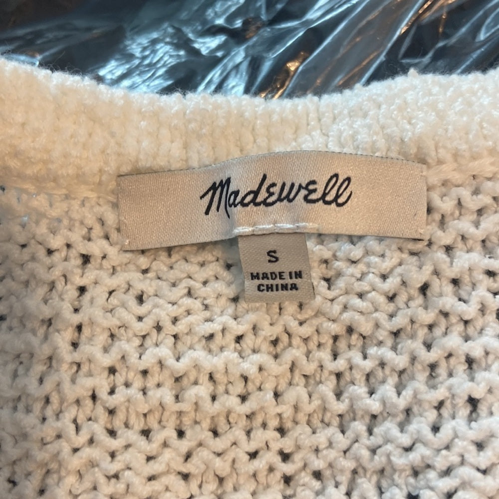 WOMEN’S Madewell sleeveless white sweater. Size S