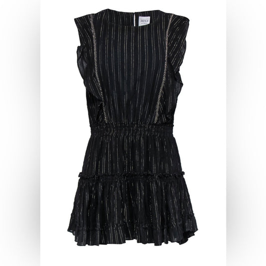 Misa Los Ángeles Women’s Black and Gold Mini Dress Size Large