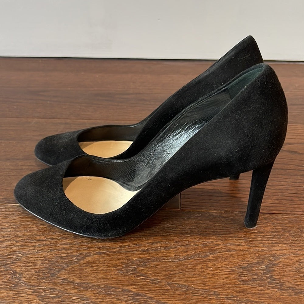 Christian Dior Black Suede Round Toe Pumps Size 37