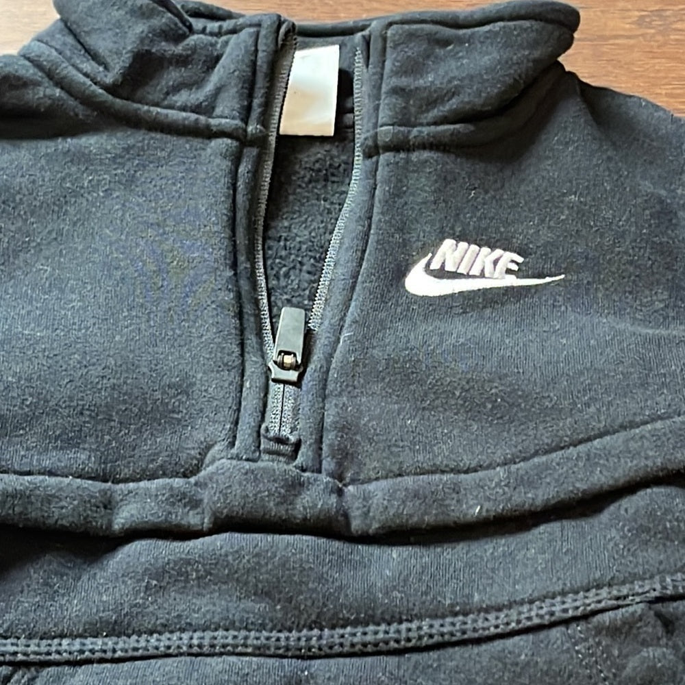 Nike Boys Quarter Zip Black Sweatshirt Size XS