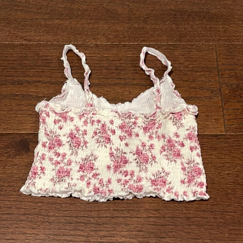 KATIE J Girls Floral Tank Top Size Medium