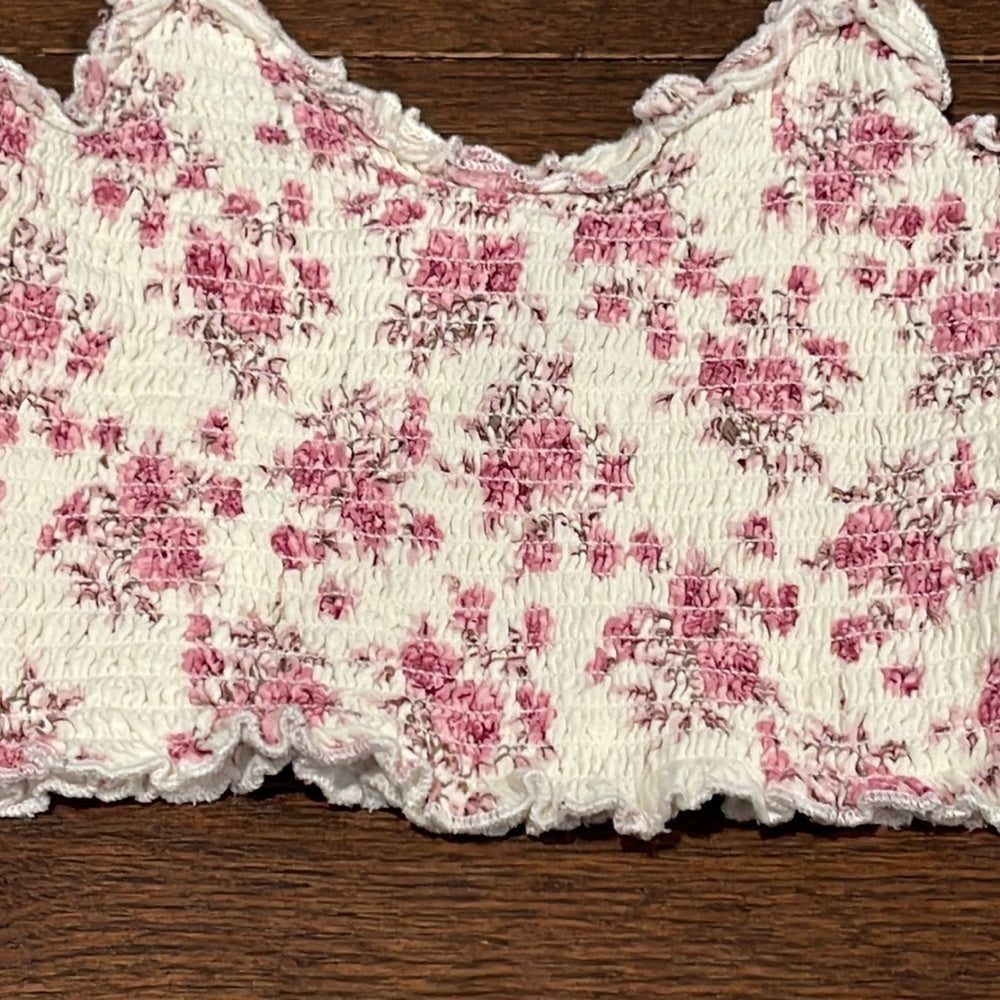 KATIE J Girls Floral Tank Top Size Medium