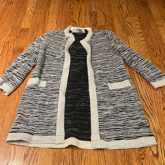 D Exterior Woman’s Stripe Sparkle Cardigan Size L