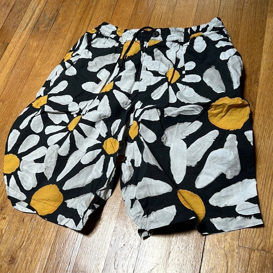 Marni Men’s Black White and Yellow Swim Trunks Size 46/US Small
