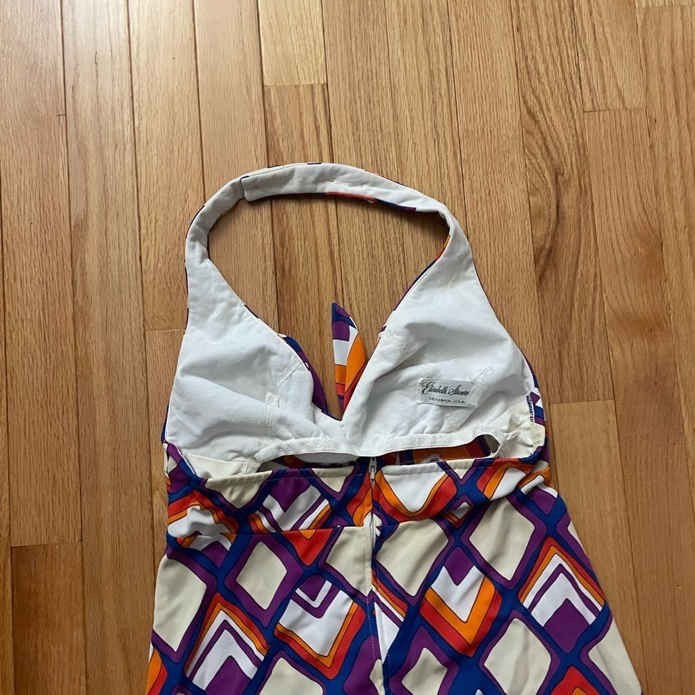 Elizabeth Stewart Multicolor Printed Halter Dress