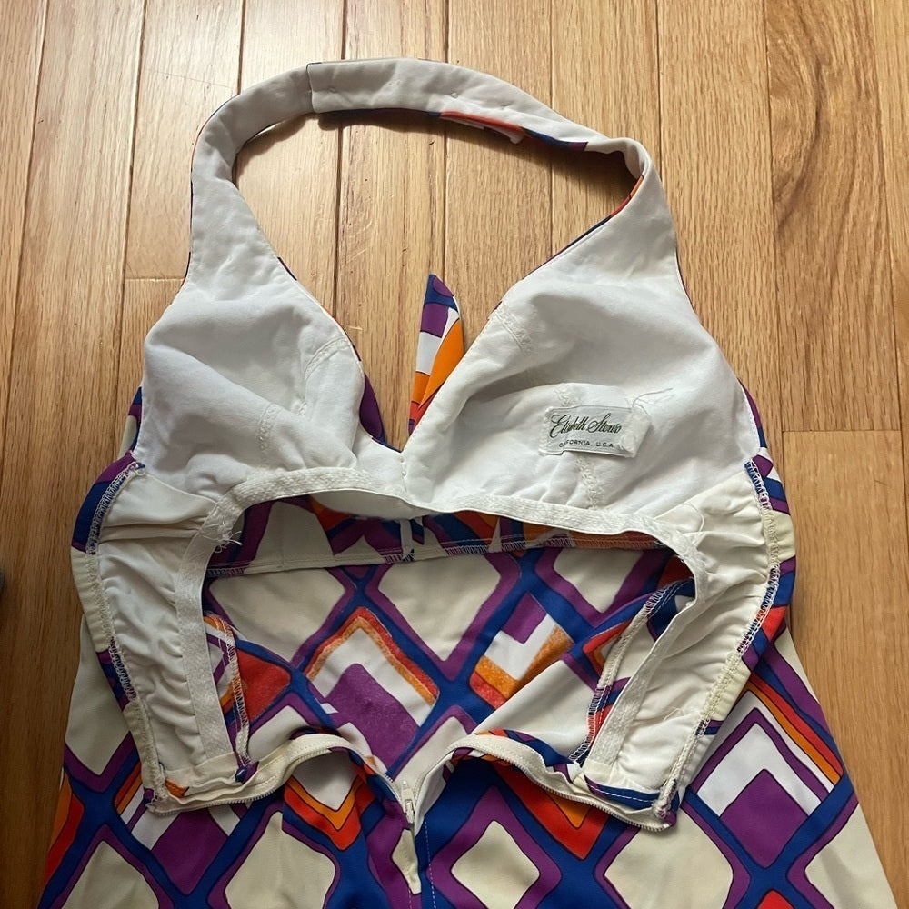 Elizabeth Stewart Multicolor Printed Halter Dress