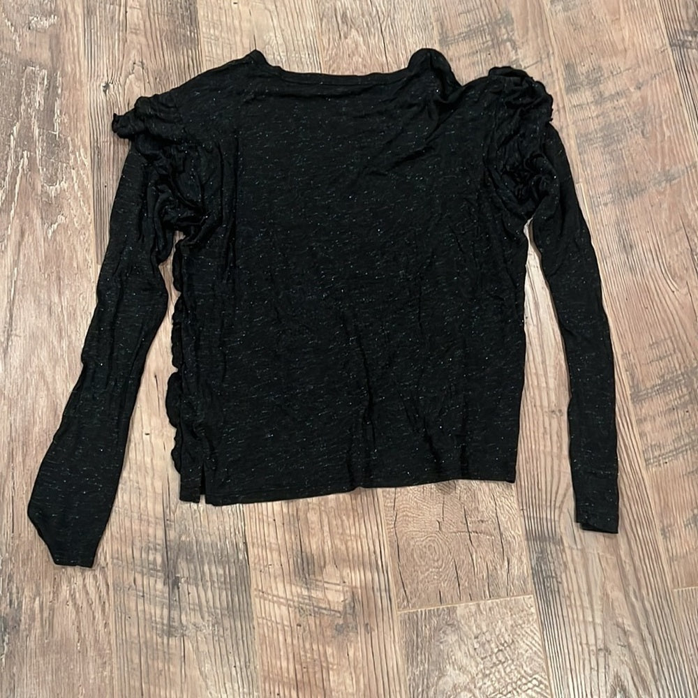 Z Supply Woman’s Black Sparkly Long Sleeve Size Medium