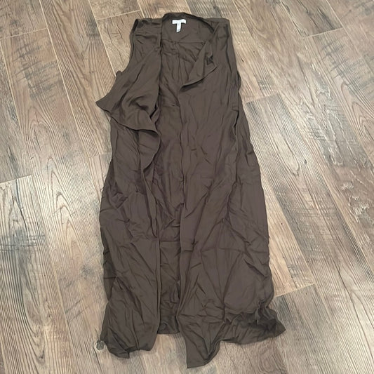 NWT Leith Woman’s Dark Green Sleeveless Cardigan Size Small