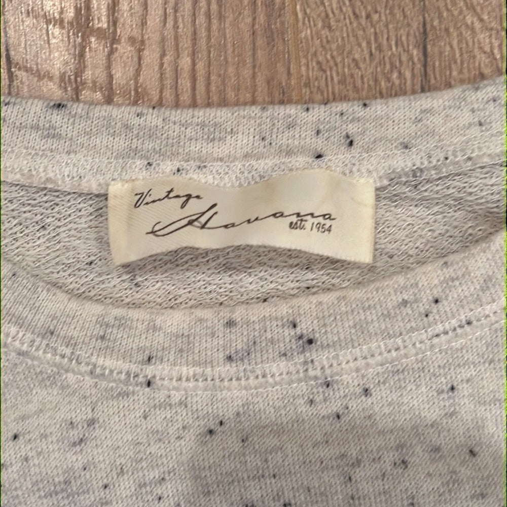 Vintage Havana Woman’s Grey Sweater With Ties Size Small