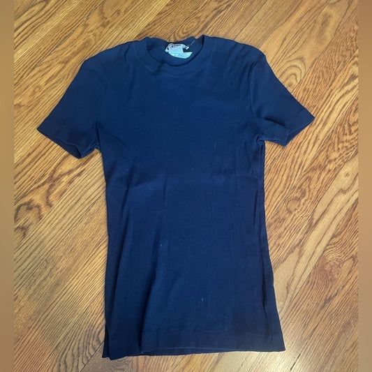 Jill Sander Navy Blue Short Sleeve Shirt