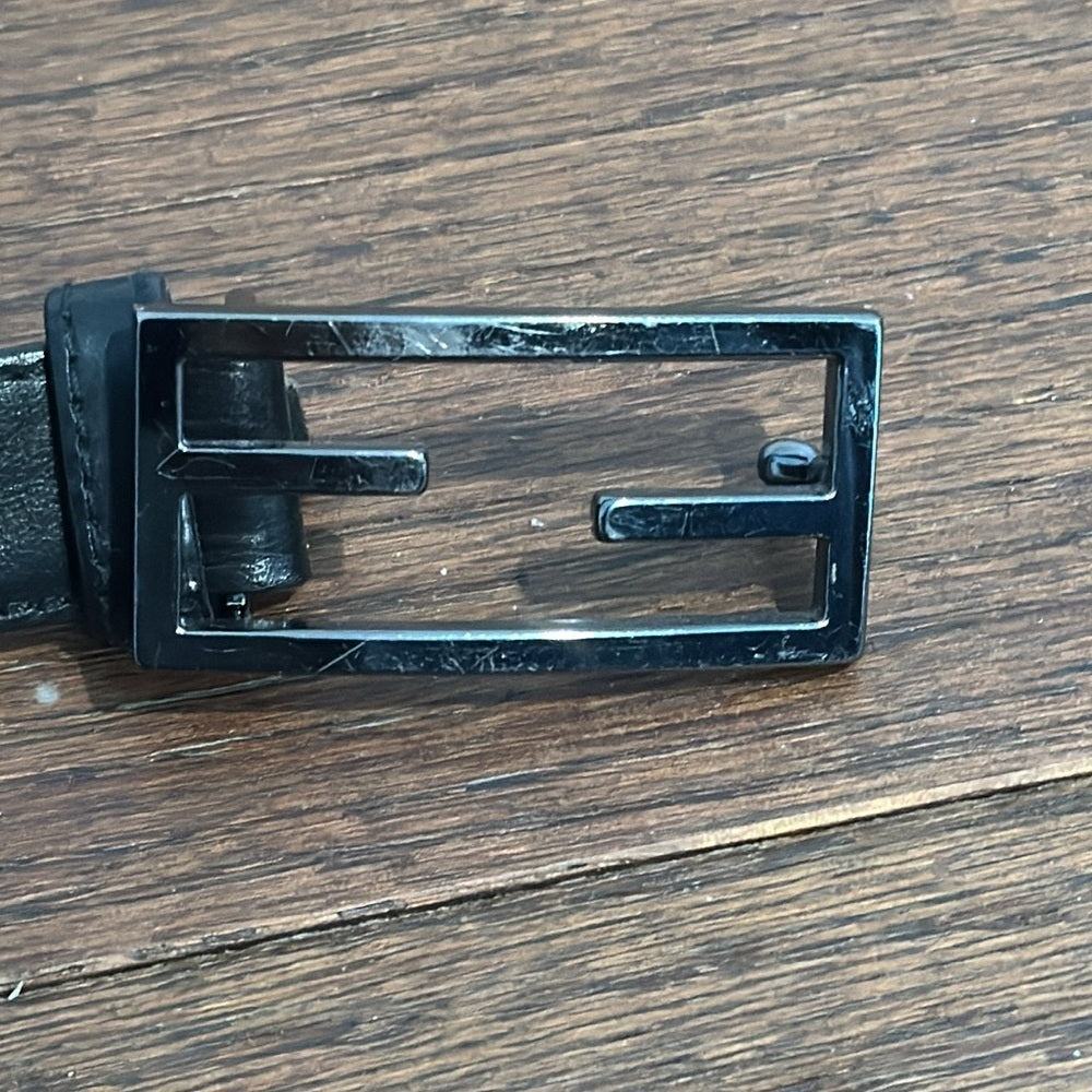 Fendi Women’s Black Leather Belt Size 42