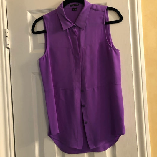 Theory Button Down Tank Top Size Medium