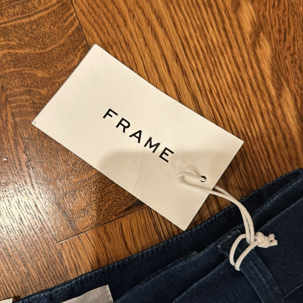 NWT Frame Women's Le High-Rise Flare Leg Belted Jeans Size 25