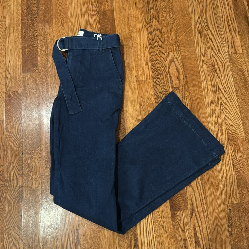 NWT Frame Women's Le High-Rise Flare Leg Belted Jeans Size 25