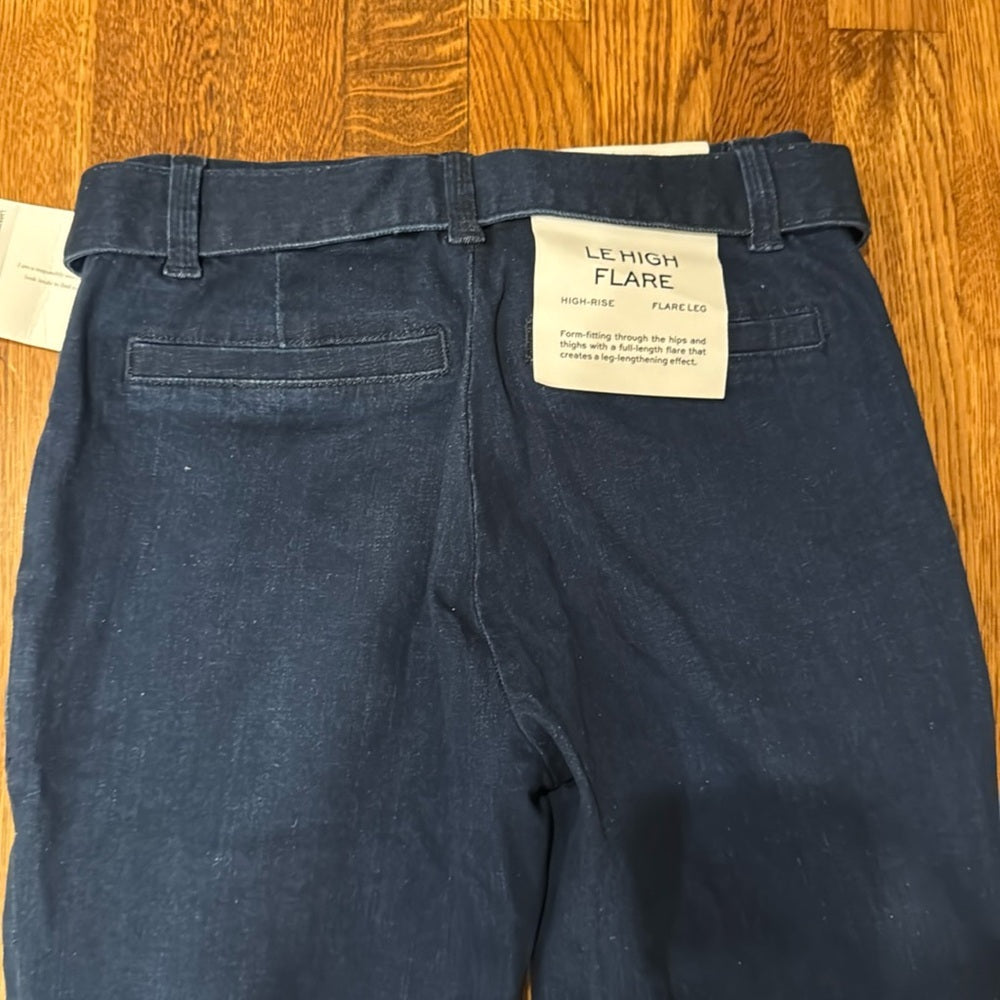 NWT Frame Women's Le High-Rise Flare Leg Belted Jeans Size 25