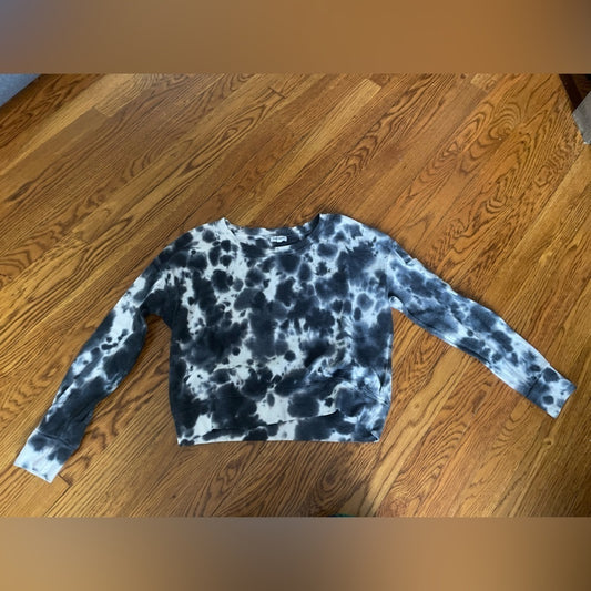 Splendid Black and White Tie Diy Sweatshirt Size XS