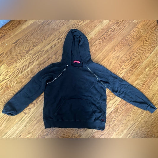 PHILANTHROPY Black Rhinestone Studded Hoodie Size Medium