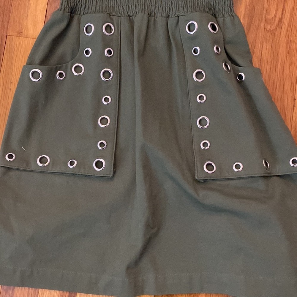 Maje Women’s Green Cotton Mini Dress Size 40