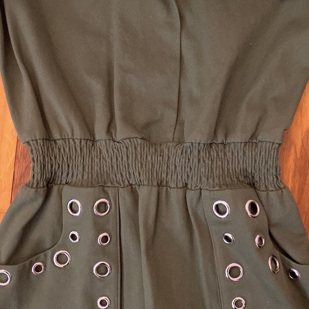 Maje Women’s Green Cotton Mini Dress Size 40