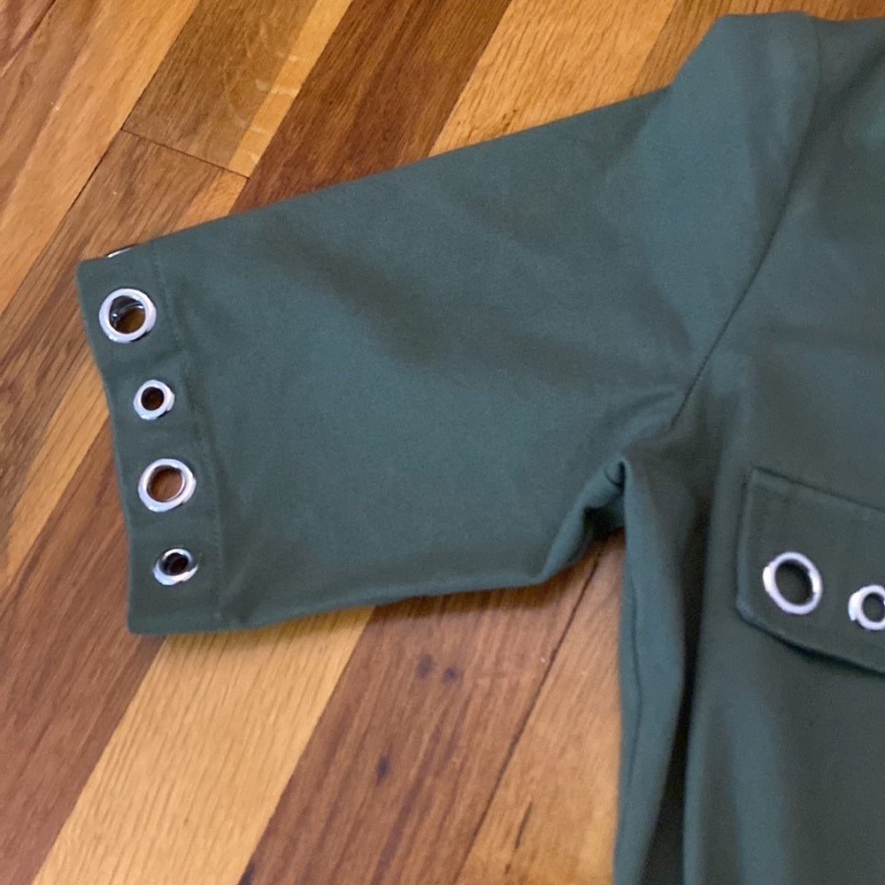 Maje Women’s Green Cotton Mini Dress Size 40