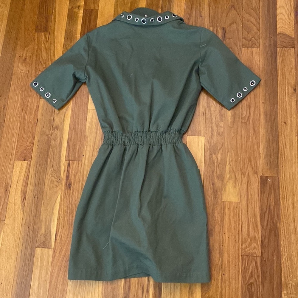 Maje Women’s Green Cotton Mini Dress Size 40