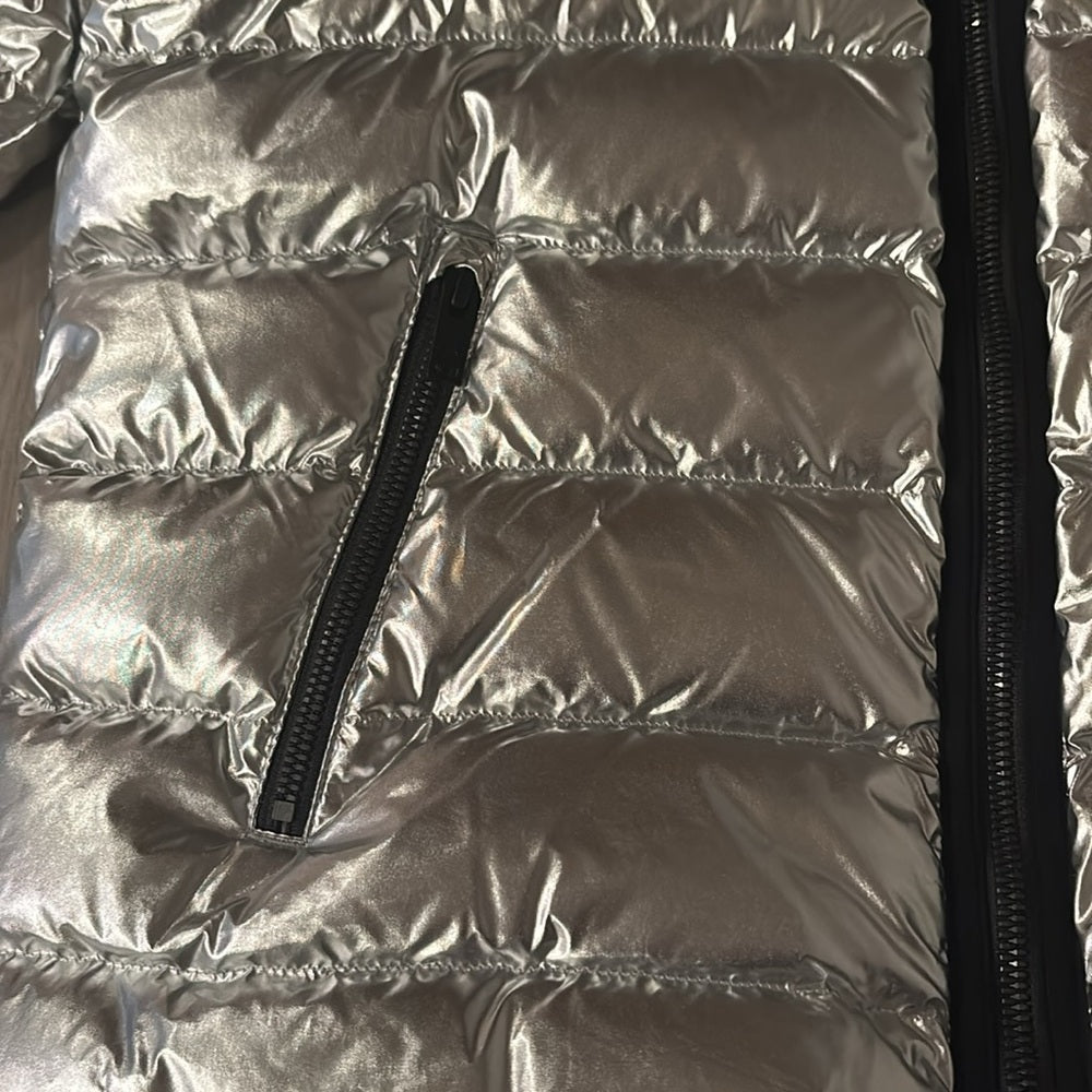 Moose Knucklers Junior Girls Silver Puffer Jacket Size L